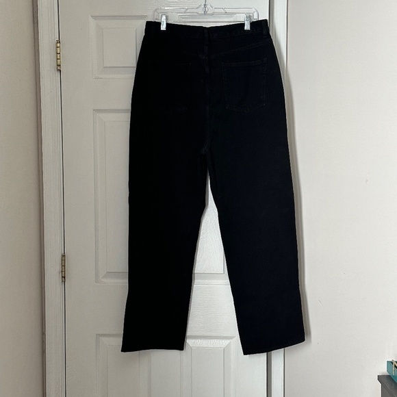 Brand New Grey Lab Los Angeles Criss Cross Waist Wide Leg Jeans Black Size 32 - Picture 4 of 8